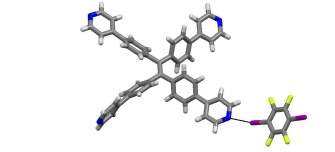 Tetraphenylethylene halogen bonded co-crystal